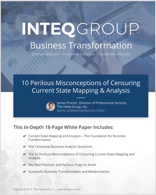 Inteq 10 Perilous Misconceptions of Censuring Current State Mapping & Analysis Cover Image