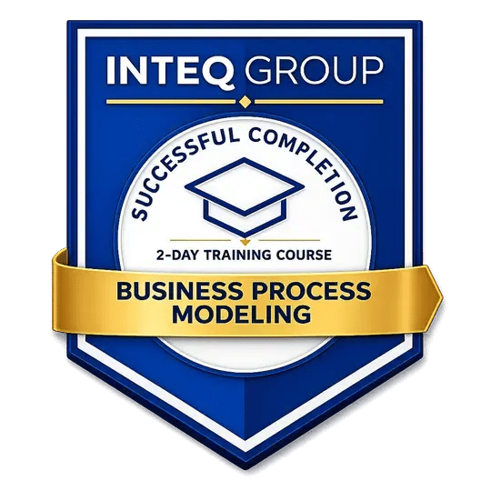 Inteq Business Process Modeling and Analysis Course Completion Digital Badge